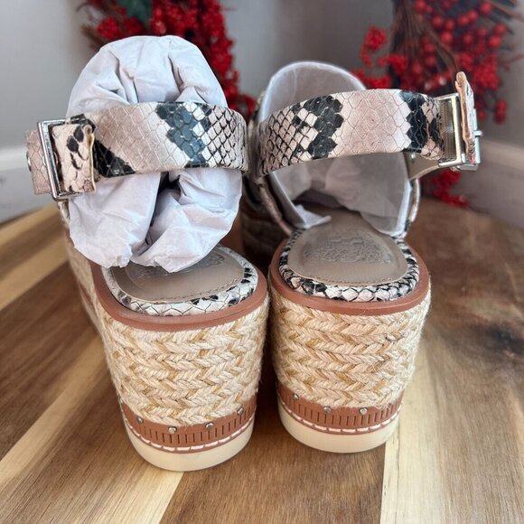 **SOLD****Vince Camuto Platform Wedge Sandals - Marsa 7M Namibia Snake - Picture 5 of 12